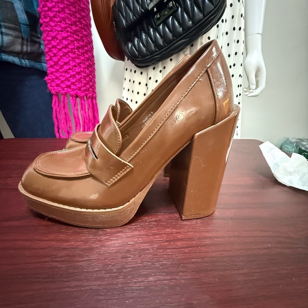 BAMBOO Women's Brown Heels - Picture 6 of 16